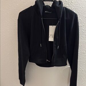 Zara Black Hooded Jacket